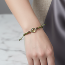 Prehnit – Dumanlı Kuvars Doğal Taş Makrome Bileklik – Özel Tasarım