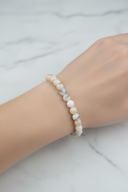 Süt Opal 6mm Doğal Taş Bileklik