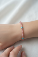 Rodokrozit, Turkuaz Gümüş Kapama Doğal Taş Bileklik