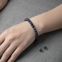 Dumortierit 6 mm Merdiven Kapama Doğal Taş Bileklik – El İşçiliği