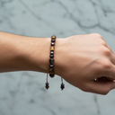 Kaplan Gözü, Hematit ve Azurit Doğal Taş Erkek Bileklik – Şık ve Modern Tasarım