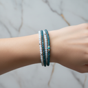 Ay Taşı, Apatit, Turkuaz Gümüş Kapama Doğal Taş Bileklik