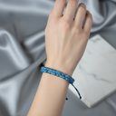 Kiyanit 3-4 mm Çift Sıra Doğal Taş Bileklik – Unisex El İşçiliği