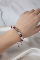 Ametist, Ay Taşı ve Pembe Kuvars Doğal Taş Bileklik – Unisex Şık Tasarım