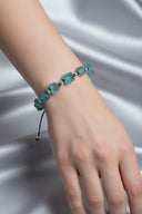 Apatit ve Hematit Doğal Taş Makrome Bileklik – Ayarlanabilir Unisex Tasarım