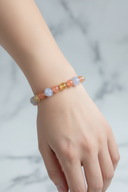 Sitrin, Yemen Akiği, Kalsedon ve Hematit Doğal Taş Bileklik – Misinalı, Unisex Tasarım