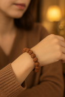 Rudraksha Tohumu Bileklik – 6 x 8 mm Rondel Kesim