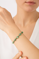 Yeşil Aventurin Natürel Kesim Doğal Taş Makrome Bileklik