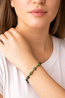 Anyolit Natürel Kesim Doğal Taş Makrome Bileklik