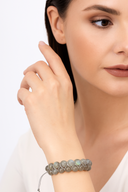 Labradorit 8 mm Çift Sıra Makrome Doğal Taş Bileklik