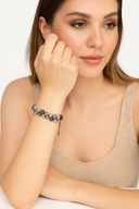 Rutilli Kuvars 8 mm Çift Sıra Makrome Doğal Taş Bileklik