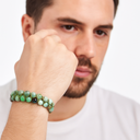 Krizopras 8 mm Çift Sıra Makrome Doğal Taş Bileklik