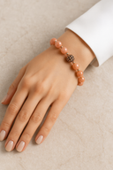 Güneş Taşı & Hematit Doğal Taş Bileklik | | Özel Üretim