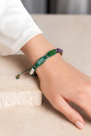 Kova Burcu Doğal Taş Makrome Örme Bileklik | | Özel Üretim