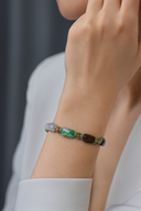 Boğa Burcu Doğal Taş Makrome Örme Bileklik | | Özel Üretim