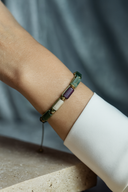 Yengeç Burcu Doğal Taş Makrome Örme Bileklik | | Özel Üretim