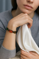 Akrep Burcu Doğal Taş Makrome Örme Bileklik | | Özel Üretim