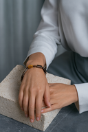 Oğlak Burcu Doğal Taş Makrome Örme Bileklik | | Özel Üretim