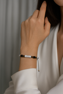 Havlit, Obsidyen & Hematit Doğal Taş Makrome Örme Ayarlanabilir Bileklik | | Özel Üretim