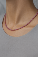 Pembe Turmalin Doğal Taş Kolye | | Özel Üretim