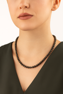 Pirit 6 mm Dizi Doğal Taş Kolye