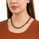 Kaplan Gözü 6 mm Dizi Doğal Taş Kolye