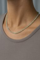 Amazonit Doğal Taş Kolye – 3-4 mm Fasetli Kesim | | Özel Üretim