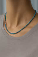 Apatit Doğal Taş Kolye – 3-4 mm Fasetli Kesim | | Özel Üretim