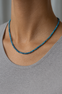 Apatit Doğal Taş Kolye – 3-4 mm Fasetli Kesim | | Özel Üretim