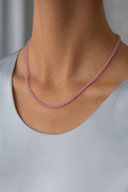 Pembe Turmalin Doğal Taş Kolye | | Özel Üretim