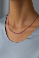 Pembe Turmalin Doğal Taş Kolye | | Özel Üretim