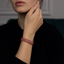 Çilek Kuvars 9 x 14 mm Özel Kesim Bileklik