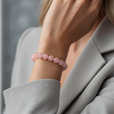 Pembe Kuvars 8 mm Doğal Taş Bileklik