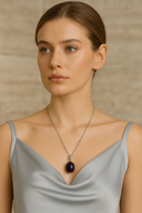 Ametist Doğal Taş Kolye