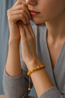 Kaplan Gözü &amp; Hematit Doğal Taş Makrome Örme Bileklik | | Özel Üretim