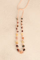 Aslan Burcu Doğal Taş Makrome Örme Kolye | | Özel Üretim