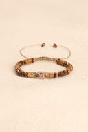 Jasper, Bronzit & Hematit Doğal Taş Makrome Bileklik | | Özel Üretim