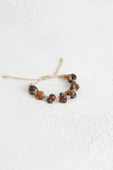 Kaplan Gözü Doğal Taş Makrome Bileklik