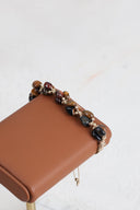 Kaplan Gözü Doğal Taş Makrome Bileklik