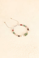 Anyolit, Akik, Kunzit, Aventurin & Ay Taşı Doğal Taş Makrome Bileklik