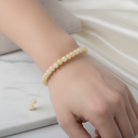 Kalsit 6mm Merdiven Kapama Doğal Taş Bileklik