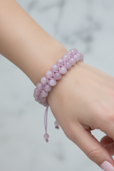 Kunzit 8mm Çift Sıra Makrome Doğal Taş Bileklik