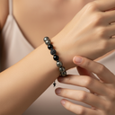 Prit, Obsidyen Zirkon Aparat  Doğal Taş Makrome Bileklik