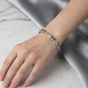 Sitrin, Hematit ve Zirkon Doğal Taş Bileklik – Unisex Şık Tasarım