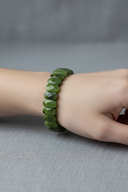 Yeşim Doğal Taş Geniş Kesim Bileklik