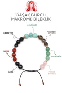 Başak Burcu Doğal Taş Makrome Bileklik