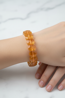 Sitrin Doğal Taş Geniş Kesim Bileklik