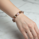 Ay Taşı, Pembe Kuvars & Güneş Taşı Doğal Taş Bileklik – Özel Tasarım