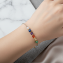 Akuamarin, Karnelyan Akik, Yeşil Aventurin, Lapis Lazuli, Sitrin, Ametist & Kırmızı Akik Doğal Taş Bileklik – Özel Tasarım