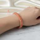 Güneş Taşı 3-4 mm Çift Sıra Doğal Taş Bileklik – Unisex El İşçiliği